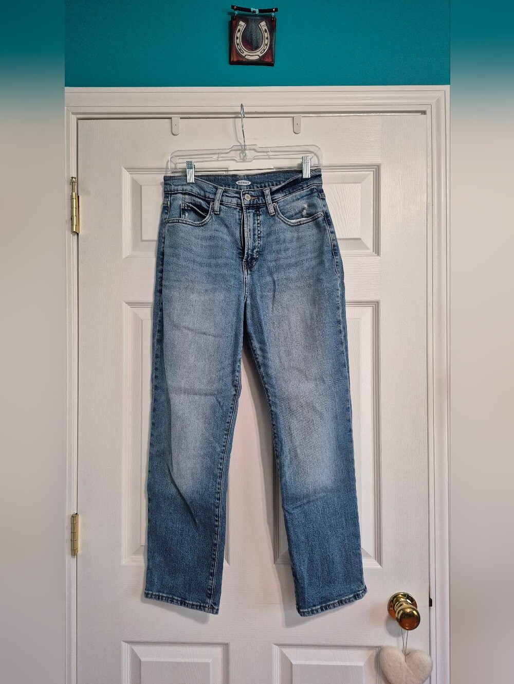 Old Navy Light Blue Straight-Leg Women's Jeans